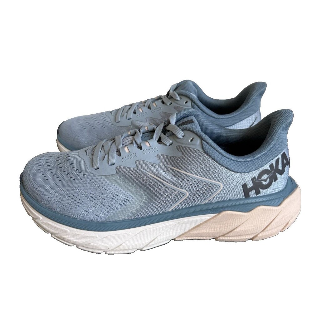 HOKA One One Arahi 5 Road Running Shoes Blue Fog/Provincial Blue Pink Womens 7 B